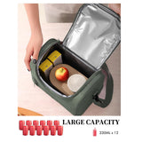 Maxbell Lunch Bag for Women Portable Adult Lunch Cooler Case for Beach Office Travel Green