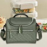 Maxbell Lunch Bag for Women Portable Adult Lunch Cooler Case for Beach Office Travel Green