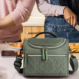 Maxbell Lunch Bag for Women Portable Adult Lunch Cooler Case for Beach Office Travel Green