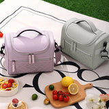 Maxbell Lunch Bag for Women Portable Adult Lunch Cooler Case for Beach Office Travel Purple