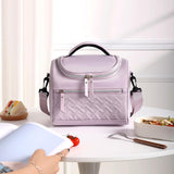 Maxbell Lunch Bag for Women Portable Adult Lunch Cooler Case for Beach Office Travel Purple