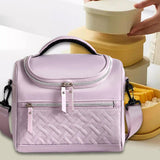 Maxbell Lunch Bag for Women Portable Adult Lunch Cooler Case for Beach Office Travel Purple