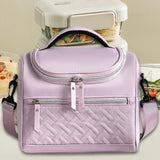Maxbell Lunch Bag for Women Portable Adult Lunch Cooler Case for Beach Office Travel Purple
