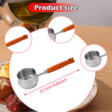 Maxbell Hot Oil Pan Cookware Cooking Pot Mini Frying Pan for Home Kitchen Egg Frying Wood Handle 22.5cm