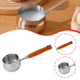Maxbell Hot Oil Pan Cookware Cooking Pot Mini Frying Pan for Home Kitchen Egg Frying Wood Handle 22.5cm