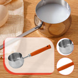 Maxbell Hot Oil Pan Cookware Cooking Pot Mini Frying Pan for Home Kitchen Egg Frying Wood Handle 22.5cm
