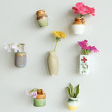 Maxbell Ceramic Vase Fridge Magnets Diy Vase Model for DIY Projects Cabinet Door Brown Yellow