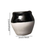 Maxbell Ceramic Vase Fridge Magnets Diy Vase Model for DIY Projects Cabinet Door Black White