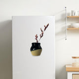 Maxbell Ceramic Vase Fridge Magnets Diy Vase Model for DIY Projects Cabinet Door Black Yellow