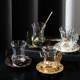Maxbell Flower Tea Cup Gift Espresso Cups for Valentines Day Female Birthday Present Argent