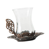 Maxbell Flower Tea Cup Gift Espresso Cups for Valentines Day Female Birthday Present Red