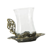 Maxbell Flower Tea Cup Gift Espresso Cups for Valentines Day Female Birthday Present Green