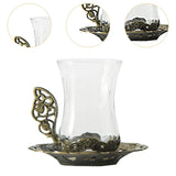 Maxbell Flower Tea Cup Gift Espresso Cups for Valentines Day Female Birthday Present Green