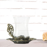 Maxbell Flower Tea Cup Gift Espresso Cups for Valentines Day Female Birthday Present Green