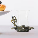 Maxbell Flower Tea Cup Gift Espresso Cups for Valentines Day Female Birthday Present Green