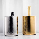Maxbell Ice Bucket Insulated Portable Double Walled for Indoor Champagne Use Argent