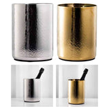 Maxbell Ice Bucket Insulated Portable Double Walled for Indoor Champagne Use Argent