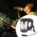 Maxbell Electric Car Kettle Portable Truck Travel Kettle for Truck Businessmen 500ml 24V