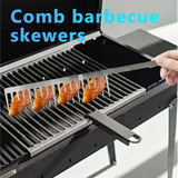 Maxbell Comb Barbecue Skewer Reusable Metal Kebab Stick for Barbecue Outdoor Chicken
