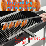 Maxbell Comb Barbecue Skewer Reusable Metal Kebab Stick for Barbecue Outdoor Chicken