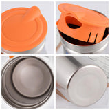 Maxbell 1000ml Stainless Steel Iced Tea Juice Pitcher for Restaurant Sturdy 8.5x23cm Orange