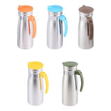 Maxbell 1000ml Stainless Steel Iced Tea Juice Pitcher for Restaurant Sturdy 8.5x23cm Orange