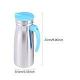Maxbell 1000ml Stainless Steel Iced Tea Juice Pitcher for Restaurant Sturdy 8.5x23cm Blue