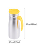 Maxbell 1000ml Stainless Steel Iced Tea Juice Pitcher for Restaurant Sturdy 8.5x23cm Yellow