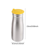 Maxbell 1.0 L Stainless Steel Iced Tea Juice Pitcher Sturdy for Restaurant 3.3x9inch Yellow