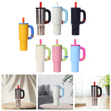 Maxbell Insulated Tumbler Keep Cold Resuable Coffee Cup for Fishing Women Men Picnic Silver
