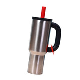 Maxbell Insulated Tumbler Keep Cold Resuable Coffee Cup for Fishing Women Men Picnic Silver