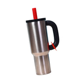Maxbell Insulated Tumbler Keep Cold Resuable Coffee Cup for Fishing Women Men Picnic Silver