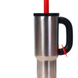 Maxbell Insulated Tumbler Keep Cold Resuable Coffee Cup for Fishing Women Men Picnic Silver