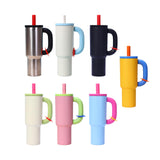 Maxbell Insulated Tumbler Keep Cold Resuable Coffee Cup for Fishing Women Men Picnic Silver