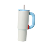 Maxbell Insulated Tumbler Keep Cold Resuable Coffee Cup for Fishing Women Men Picnic White