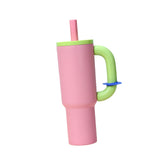 Maxbell Insulated Tumbler Keep Cold Resuable Coffee Cup for Fishing Women Men Picnic Pink