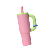 Maxbell Insulated Tumbler Keep Cold Resuable Coffee Cup for Fishing Women Men Picnic Pink