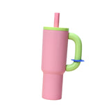 Maxbell Insulated Tumbler Keep Cold Resuable Coffee Cup for Fishing Women Men Picnic Pink