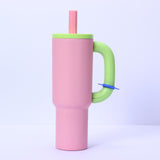 Maxbell Insulated Tumbler Keep Cold Resuable Coffee Cup for Fishing Women Men Picnic Pink
