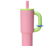 Maxbell Insulated Tumbler Keep Cold Resuable Coffee Cup for Fishing Women Men Picnic Pink