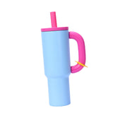 Maxbell Insulated Tumbler Keep Cold Resuable Coffee Cup for Fishing Women Men Picnic Blue