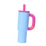 Maxbell Insulated Tumbler Keep Cold Resuable Coffee Cup for Fishing Women Men Picnic Blue