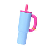 Maxbell Insulated Tumbler Keep Cold Resuable Coffee Cup for Fishing Women Men Picnic Blue