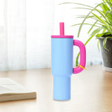 Maxbell Insulated Tumbler Keep Cold Resuable Coffee Cup for Fishing Women Men Picnic Blue