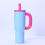 Maxbell Insulated Tumbler Keep Cold Resuable Coffee Cup for Fishing Women Men Picnic Blue