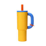 Maxbell Insulated Tumbler Keep Cold Resuable Coffee Cup for Fishing Women Men Picnic Yellow