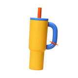 Maxbell Insulated Tumbler Keep Cold Resuable Coffee Cup for Fishing Women Men Picnic Yellow