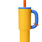 Maxbell Insulated Tumbler Keep Cold Resuable Coffee Cup for Fishing Women Men Picnic Yellow
