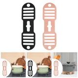 Maxbell Pot Lid Strap Reusable Silicone Tie Adjustable Elastic Silicone Elastic Band Black
