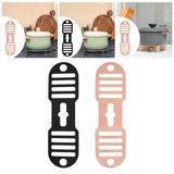 Maxbell Pot Lid Strap Reusable Silicone Tie Adjustable Elastic Silicone Elastic Band Black
